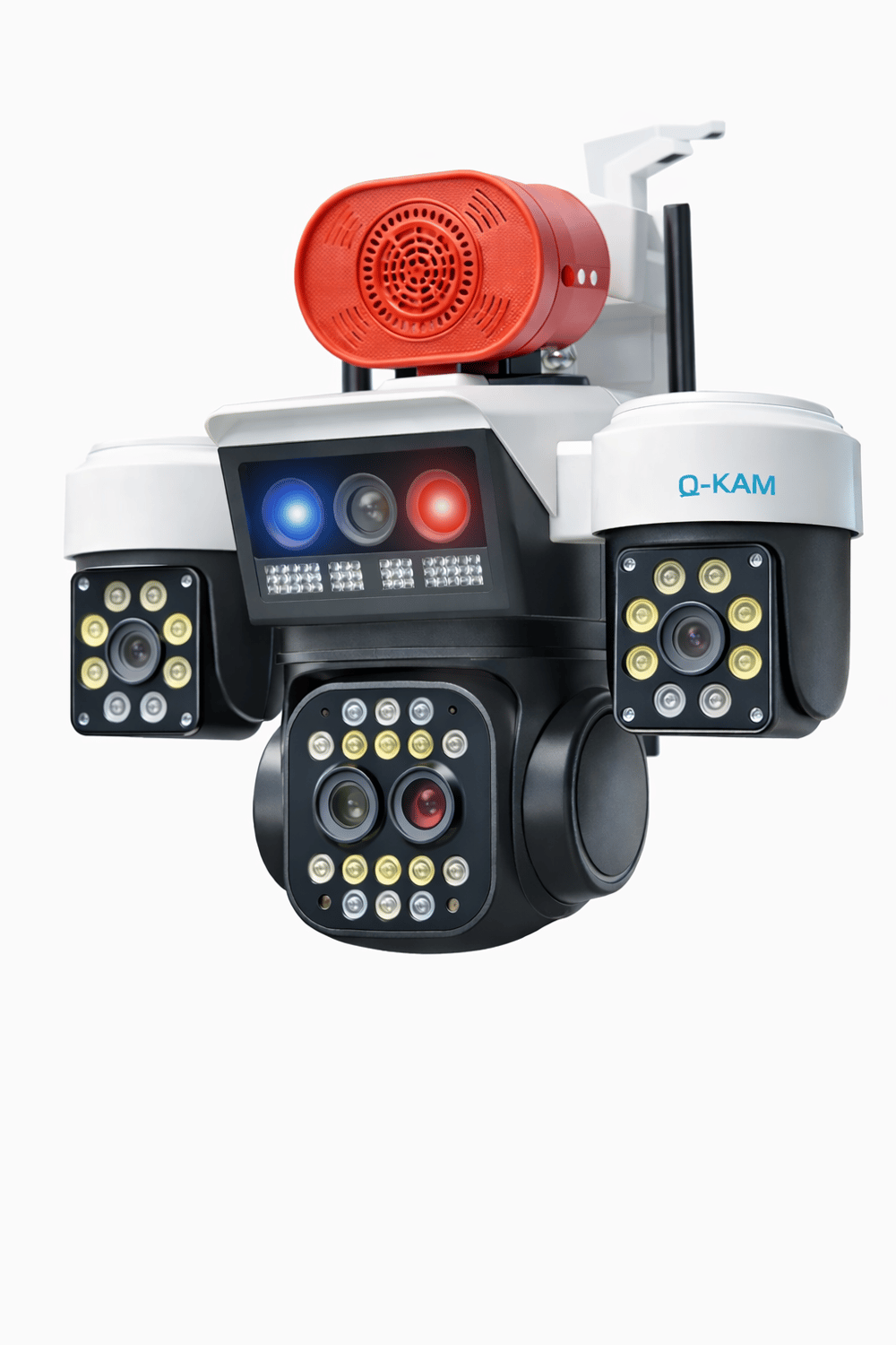 O-KAM 8095 3 Lens Sirenli Çakarlı Wifi Solar