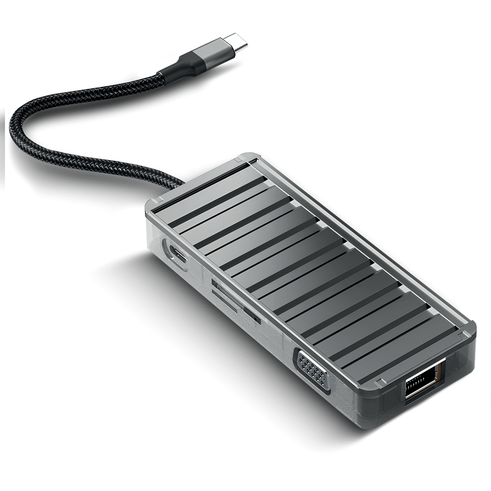 PHİXİ HX9 Force 9 in 1 USB C to HDMI VGA Ethernet Hub Çoklayıcı Hub