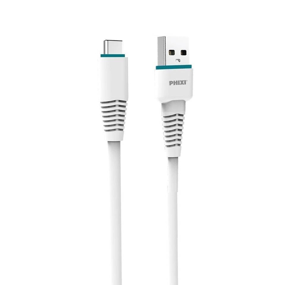 Phixi Force CB464T Esnek ve Güçlendirilmiş Type-C USB Şarj ve Data Kablo