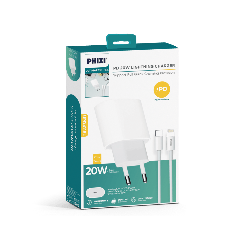 Phixi Ultimate UPD4118L 20W Lıghtnıng Hızlı Şarj Cihazı