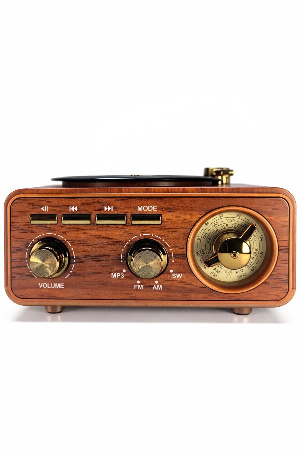Plak Görünümlü Nostaljik Radyo (AÇIK KAHVERENGİ) (MD-1317)