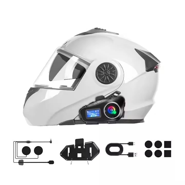 Motosiklet Kask Bluetooth Intercom – FM Radyolu  Su Geçirmez Q58-Max