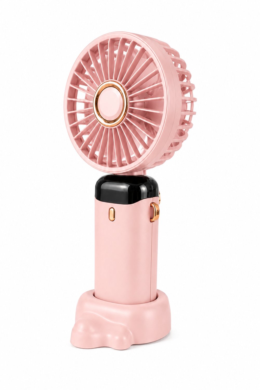 TELKUR N15 PEMBE Mini Klima 5 Kademeli Şarjlı Taşınabilir Dijital Led Göstergeli Boyna Asmalı El Fanı Vantilatör