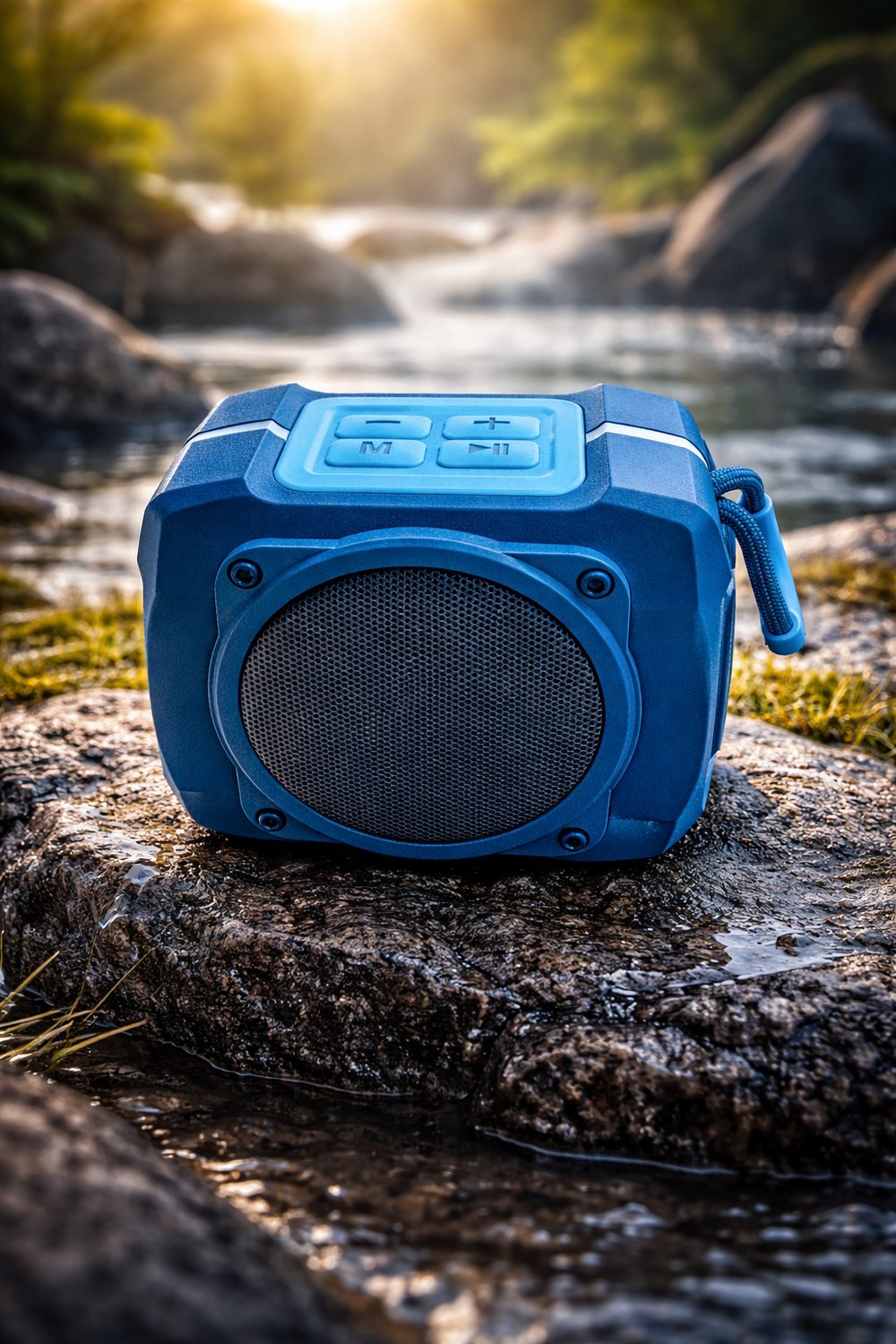 TG-661 T&G RGB Işıklı Taşınabilir Bluetooth Hoparlör – Güçlü Ses, Askılı, Şarjlı Mavi