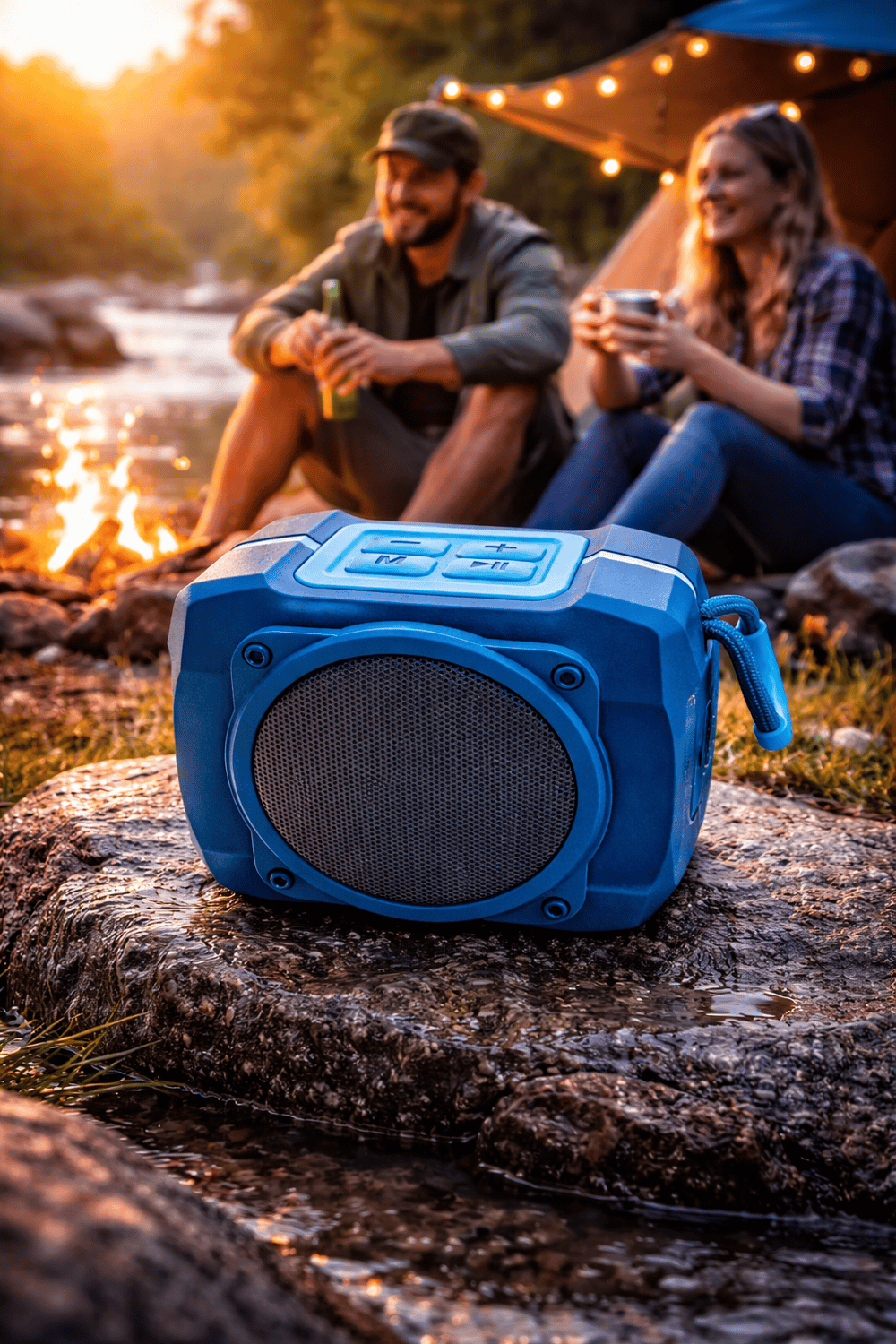 TG-661 T&G RGB Işıklı Taşınabilir Bluetooth Hoparlör – Güçlü Ses, Askılı, Şarjlı Mavi