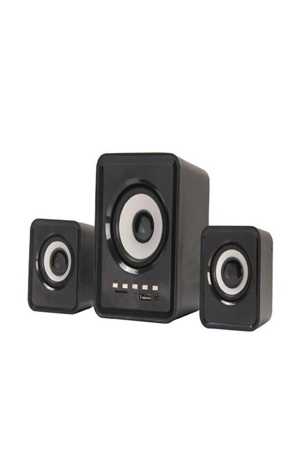 TORİMA D23 Bluetooth Hoparlör 3.5mm Jack Kablolu Bilgisayar Hoparlörü Siyah