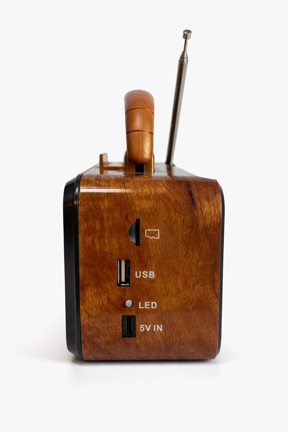 Torima D60 Nostaljik Radyo Görünümlü Fenerli Bluetooth,Hafıza Kartı,Usb Bellek,Aux Ve Radyo Destekli Hoparlör Parlak Ahşap