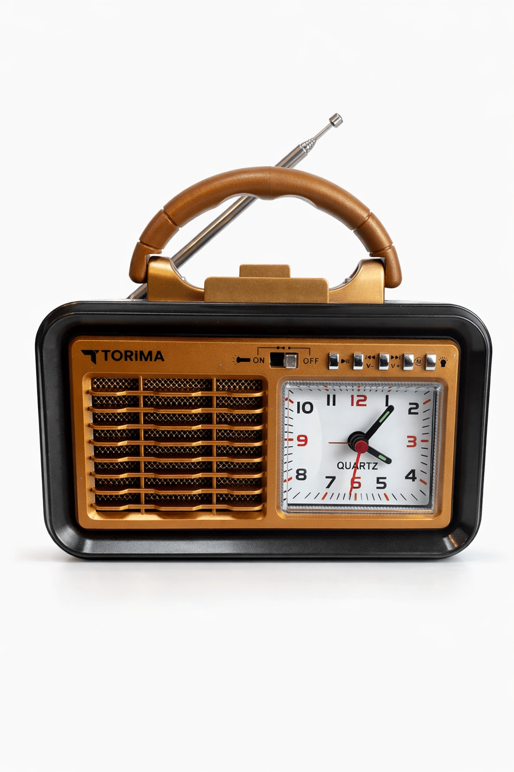 Torima D60 Nostaljik Radyo Görünümlü Fenerli Bluetooth,Hafıza Kartı,Usb Bellek,Aux Ve Radyo Destekli Hoparlör Parlak Ahşap