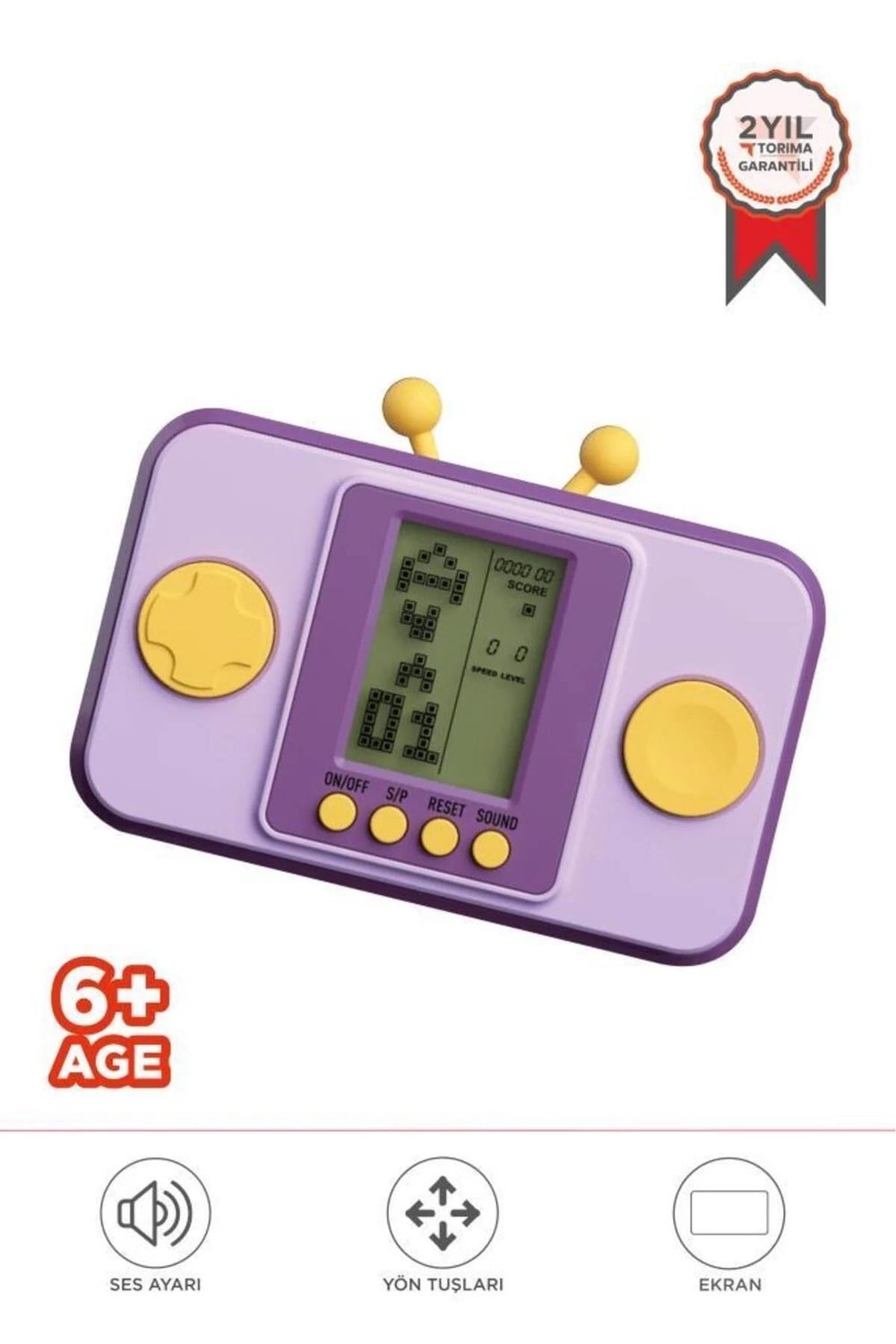 Torima GC-012 El Atarisi Tetris Gameboy Joystick Oyun Kolu Atarisi (Mor)
