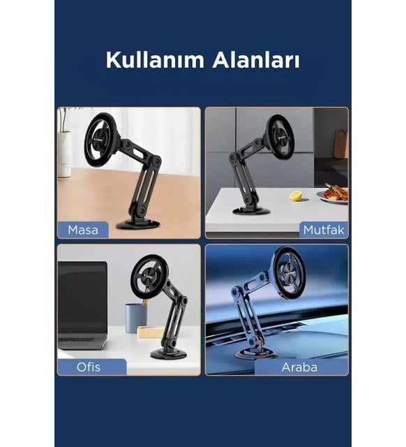 Torima JX-052 Siyah Çok Amaçlı Manyetik Car Holder Araç İçi Telefon Tutucu