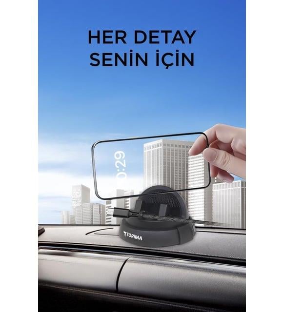 Torima JX-059 Siyah 360 Derece Dönebilen Numaratörlü Güçlü Araç İçi Telefon Tutucu
