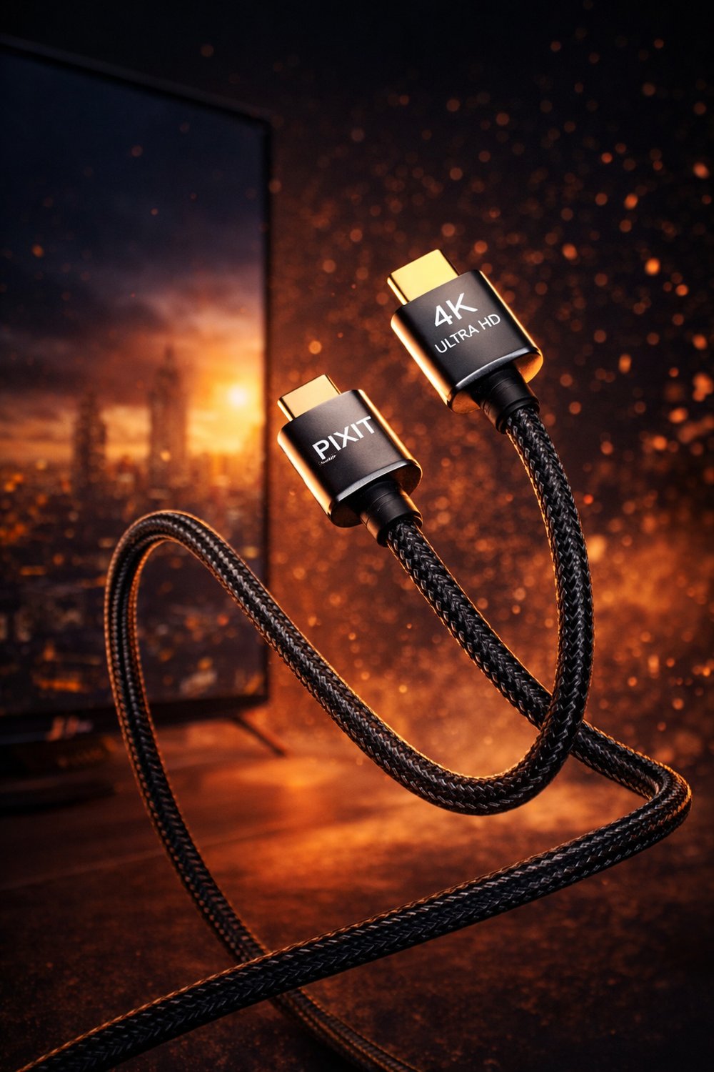 Ultra HD 4K HDMI to HDMI Kablo 1 Metre – Hasır Örgü, Yüksek Hızlı Görüntü & Ses Aktarımı