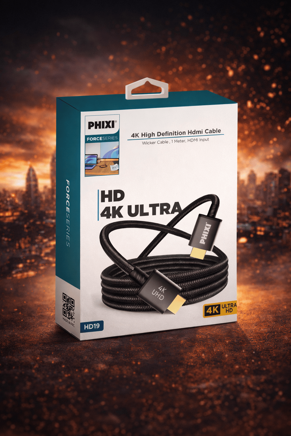 Ultra HD 4K HDMI to HDMI Kablo 1 Metre – Hasır Örgü, Yüksek Hızlı Görüntü & Ses Aktarımı