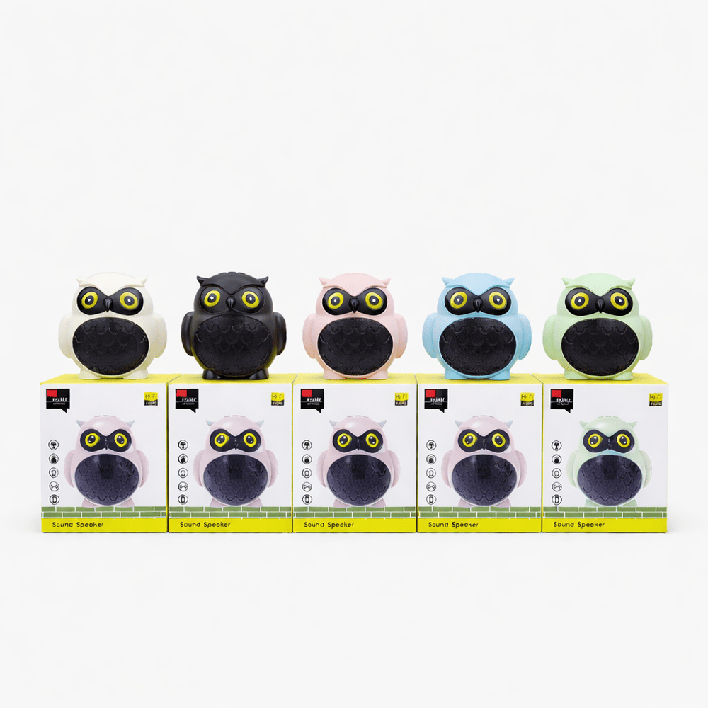 X-902 Baykuş Tasarım Bluetooth Mini Hoparlör Açık Mavi