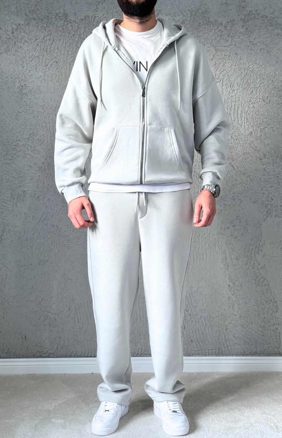 Premium Kalite Baggy Eşofman Takımı- Gri / TKM01
