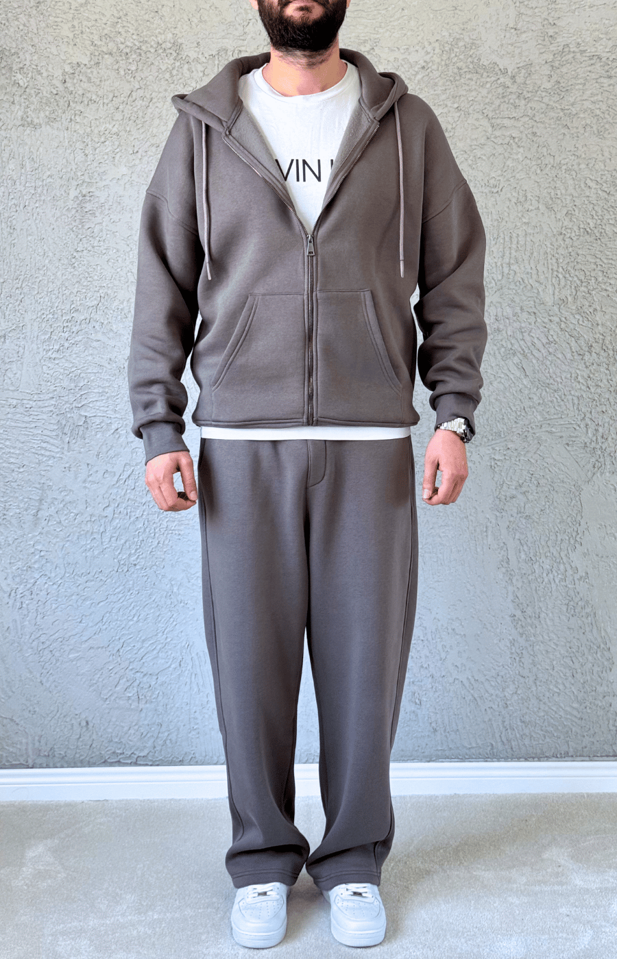 Premium Kalite Baggy Eşofman Takımı- Kahve/ TKM01