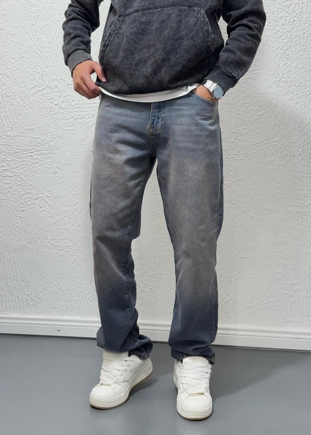 Yeni Sezon Baggy Jean / Açık Mavi Taşlamalı - GRJ08 