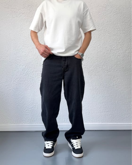 Yeni Sezon Giesto Retro Baggy  Jean / Siyah - GST02