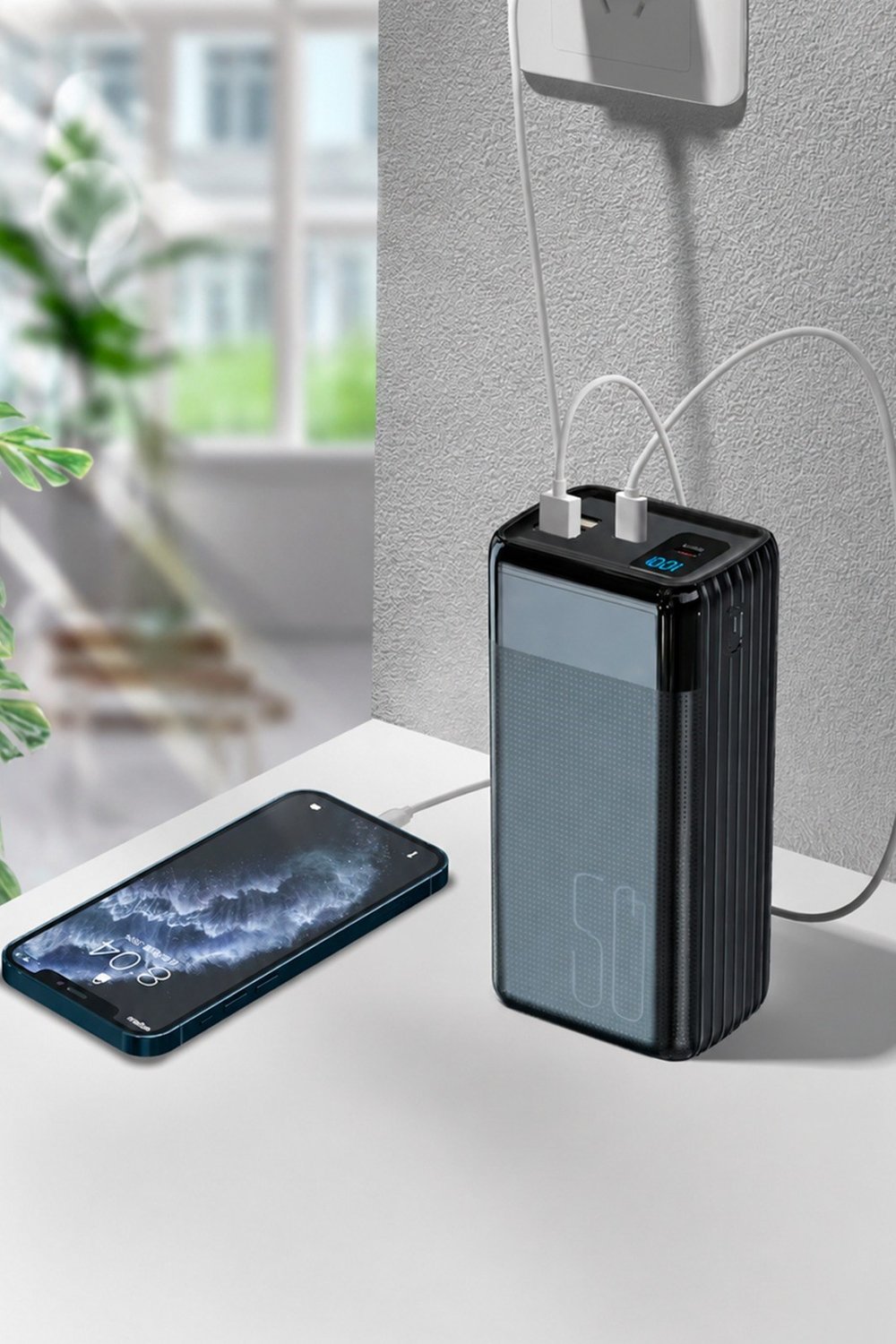 50.000 MAH POWERBANK TAŞINABİLİR HIZLI ŞARJ DİJİTAL EKRANLI 22.5 W A24Q