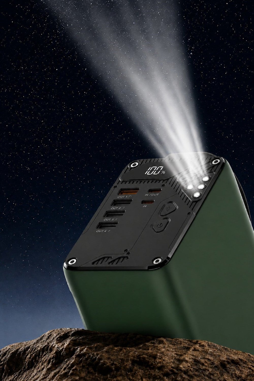 80.000 mAh POWERBANK HIZLI ŞARJ TAŞINABİLİR TYPE-C KAMP TİPİ LED IŞIKLI ŞARJ İSTASYONU A49Q