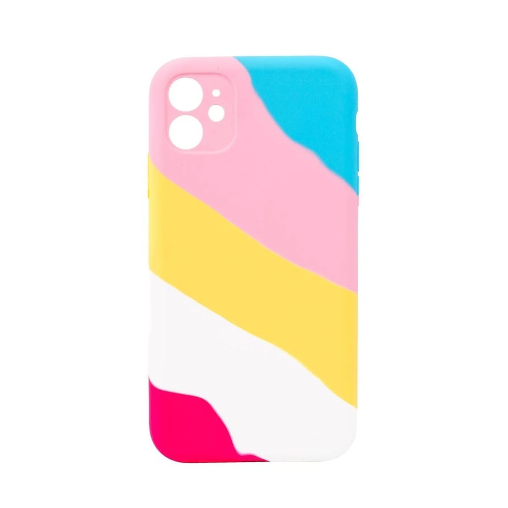 ITHINK IPH. 11 RAINBOW SİLİNEBİLİR KAPAK PEMBE