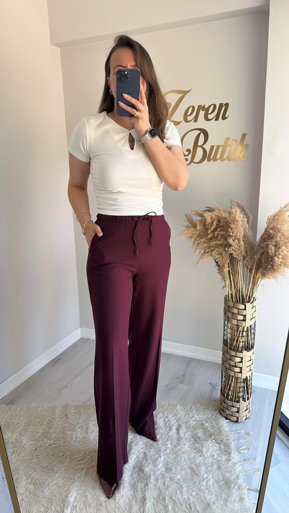 BELİ LASTİKLİ UZUN RAHAT PANTOLON