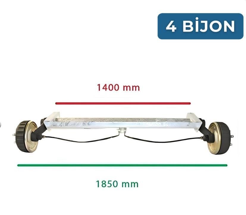 1050 kg Torsiyonlu Aks Frenli Dingil 1400 mm 4 Bijon