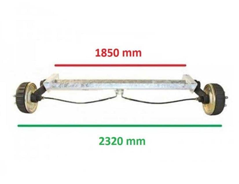 1800 kg Torsiyonlu Aks Frenli Dingil 1850 mm VGB 18-MV