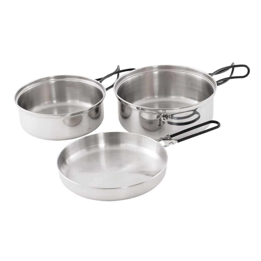 Easy Camp Tour Cook Set 3 Parça Paslanmaz Çelik Yemek Seti