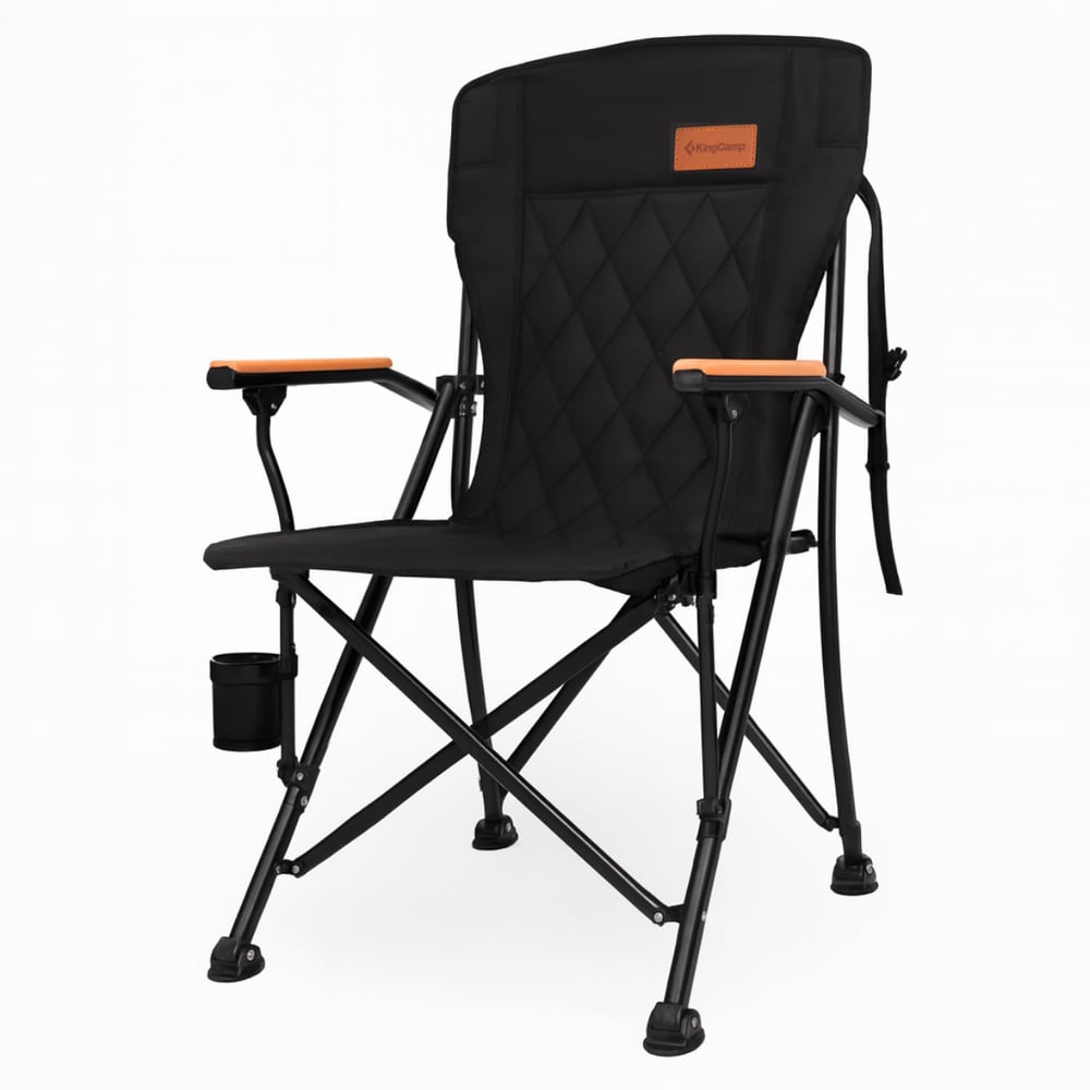 KingCamp Polar Comfort Plus Ultra Konforlu Katlanır Kamp Sandalyesi Black