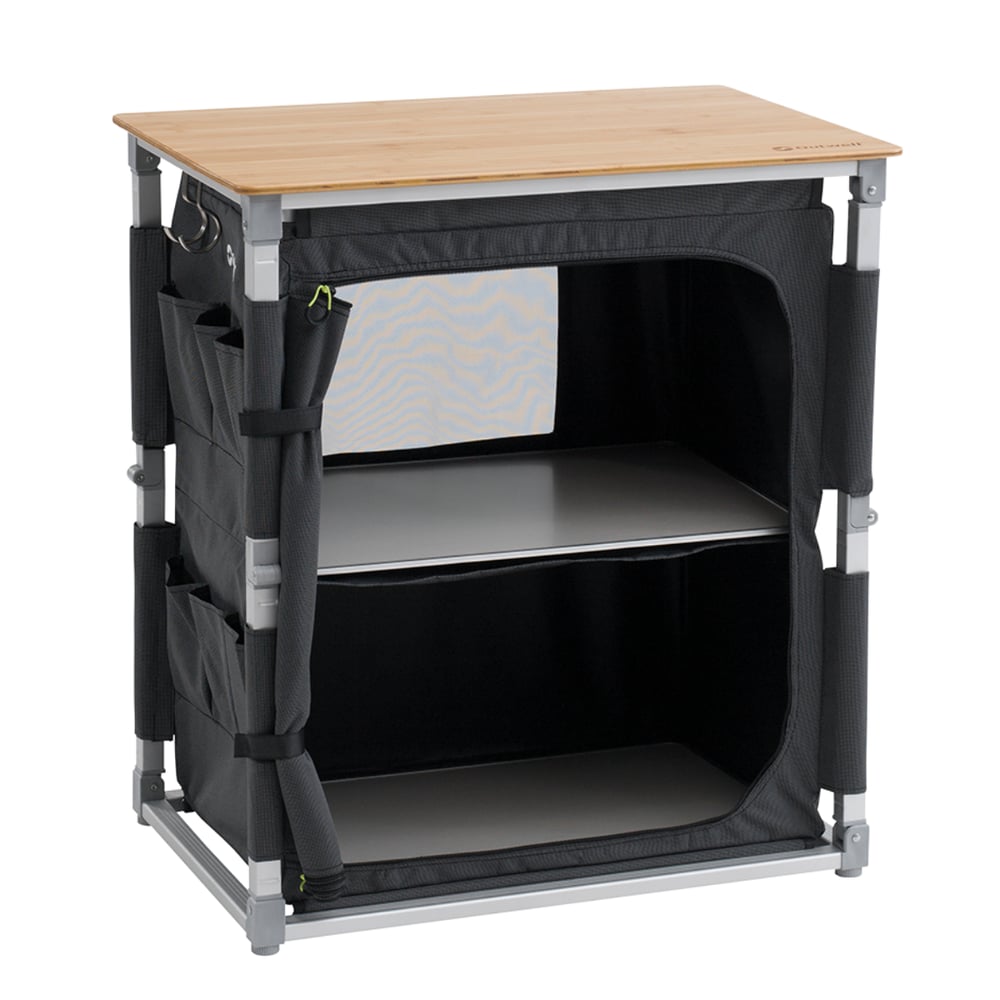 Outwell Padres Storage Unit Bambu Portaatif Kamp Mutfağı