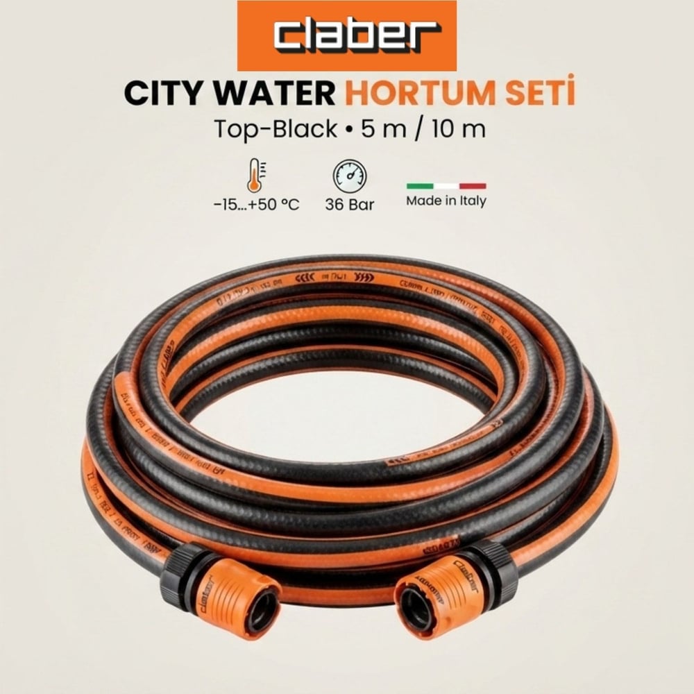 CLABER 5 Mt Cty Water Hortumu /Yüksek Basınç ve Isıya Dayanıklı