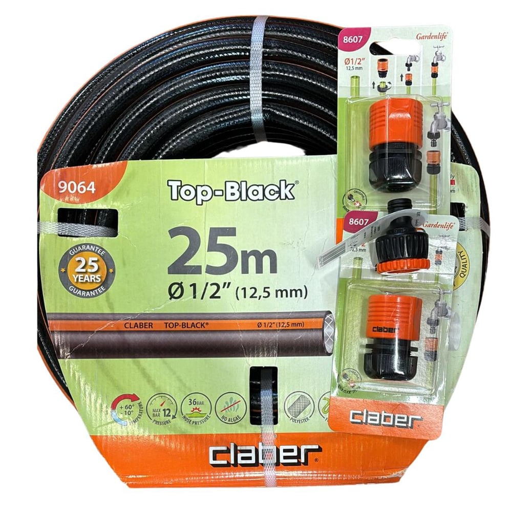 Claber Yüksek Basınç ve Isıya Dayanıklı City Water Hortum Set 25 Mt