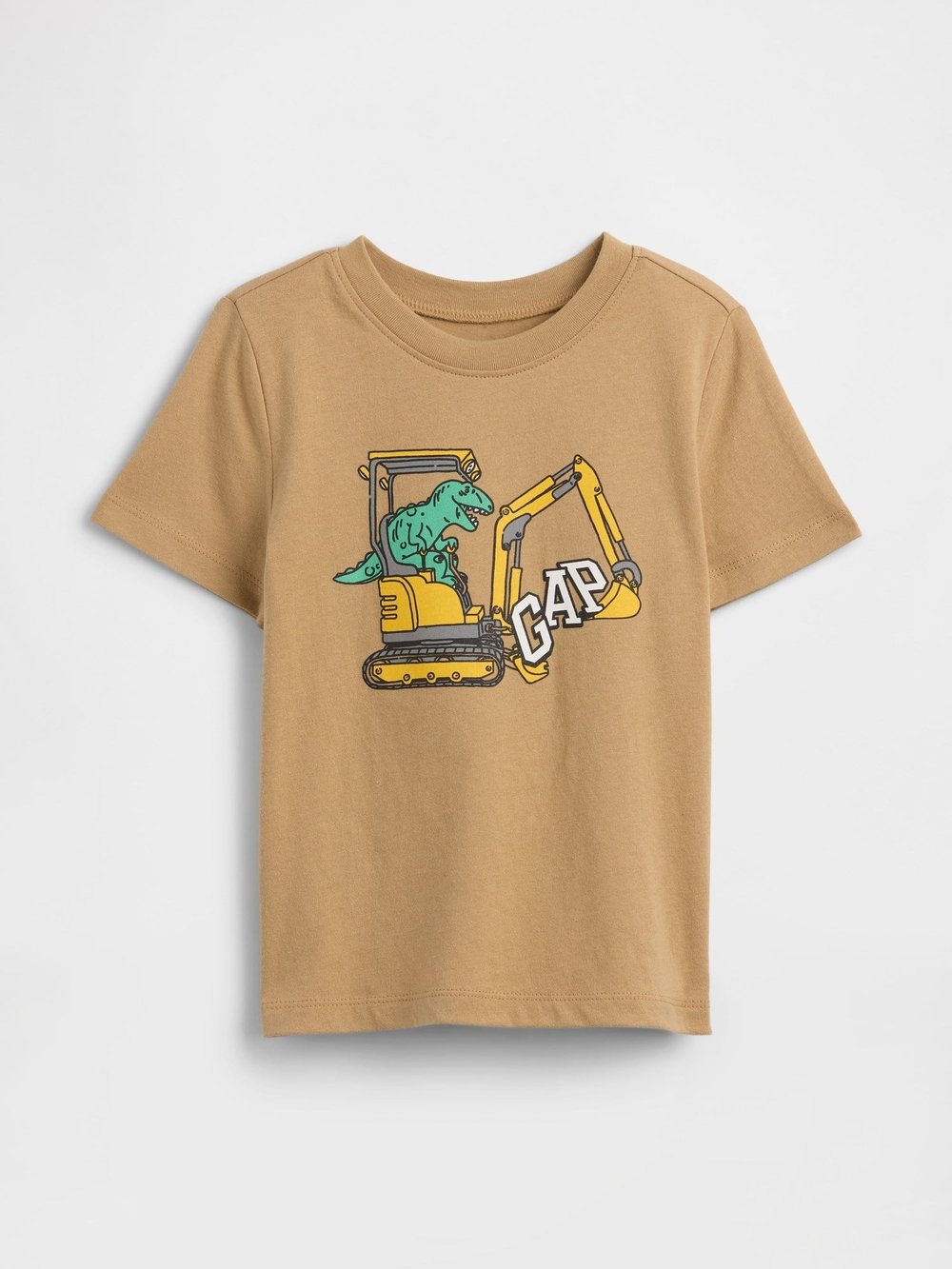 GAP Erkek Bebek Grafik Baskılı T-Shirt Bej
