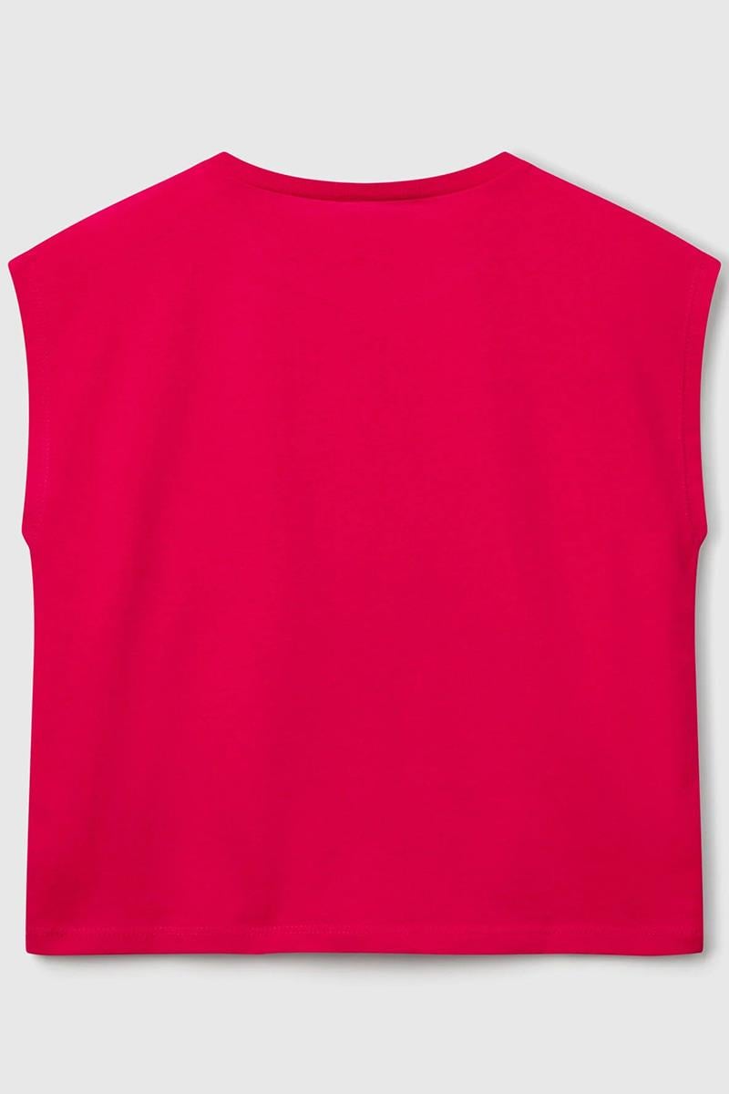 United Colors of Benetton Kız Çocuk G Tshirt Fuşya 3JERC10PB