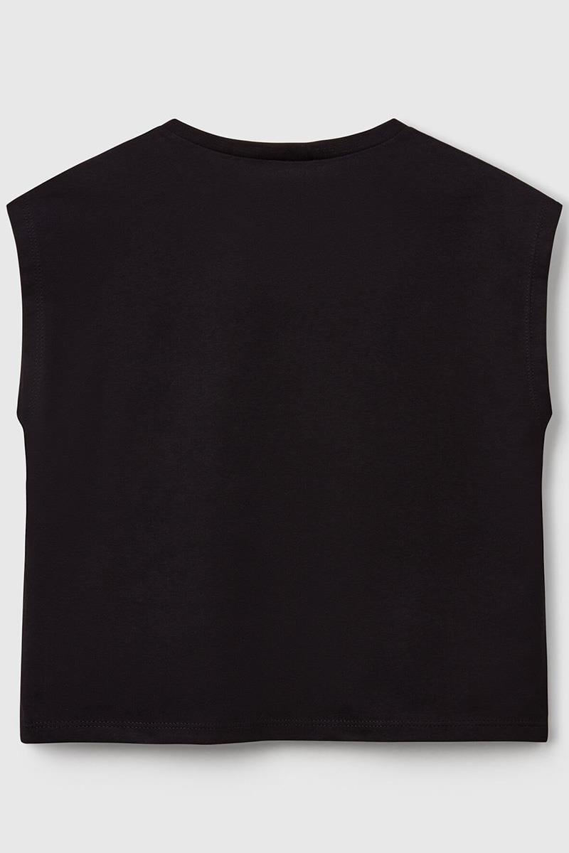 United Colors of Benetton Kız Çocuk G Tshirt Siyah 3JERC10PB