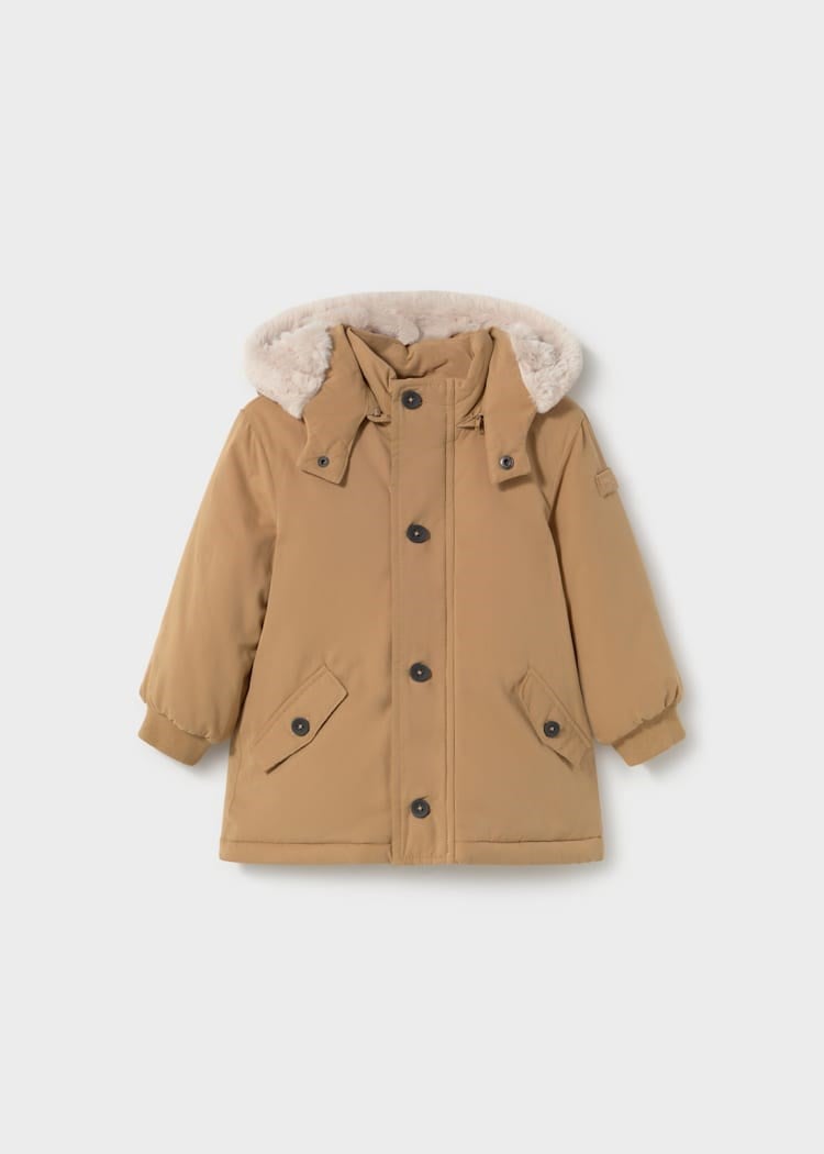 Mayoral Kışlık Erkek Bebek Kapşonlu Parka Mont Krem 18 Ay-3 Yaş