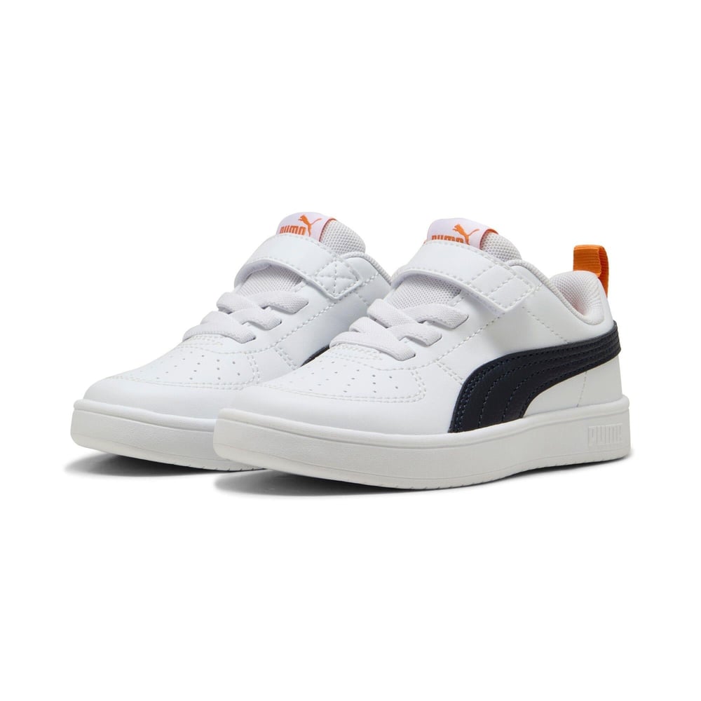 Puma Rickie AC+ PS-White-New Navy-Dark Poppy Çocuk Ayakkabı-Beyaz