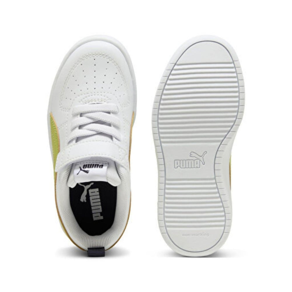 Puma Rickie AC+ PS-White-Sea Kelp-New Navy Çocuk Ayakkabı-Beyaz Yeşil