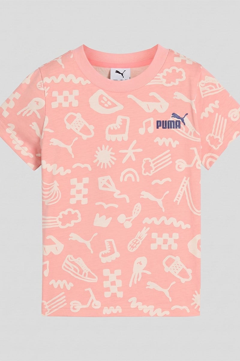 Puma SANDY ADVENTURES AOP Tee-Pink Fruit Tişört-Pembe