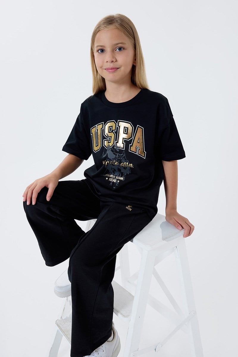 U.S. Polo Assn Kız Çocuk  2'li Takım Siyah