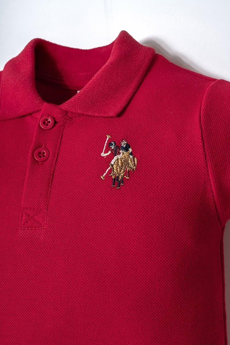 U.S. Polo Assn Erkek Bebek  2 li Şort T-şhirt Takım Kırmızı