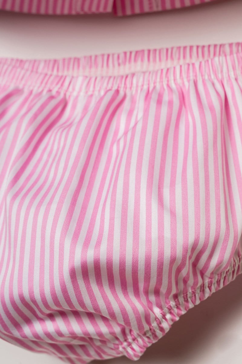 U.S. Polo Assn Kız Bebek Külotlu Dokuma Elbise Pembe