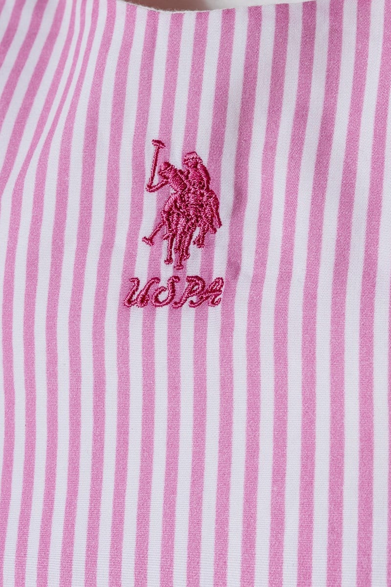 U.S. Polo Assn Kız Bebek 2li Tulum T-shirt Takım Pembe