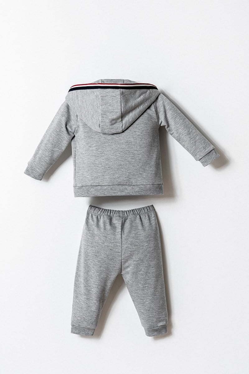 U.S. Polo Assn Erkek Bebek  3lü Takım Gri Melanj