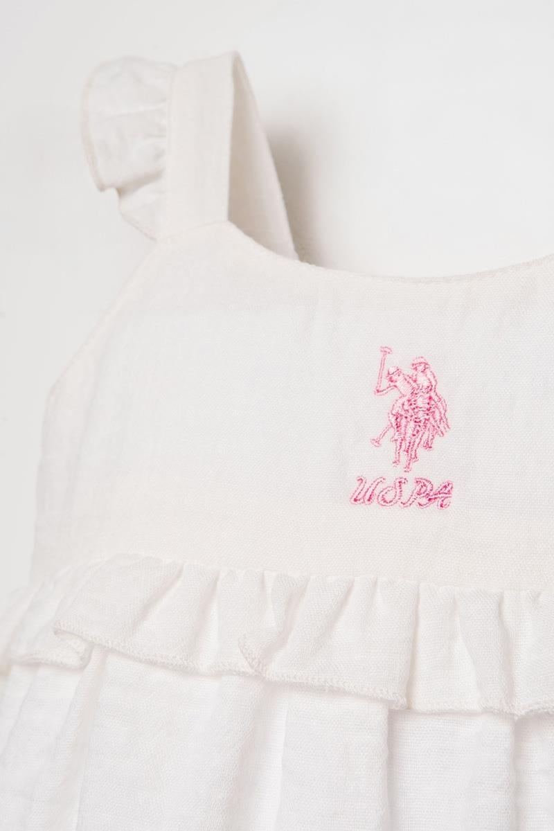 U.S. Polo Assn Kız Bebek Elbise Beyaz