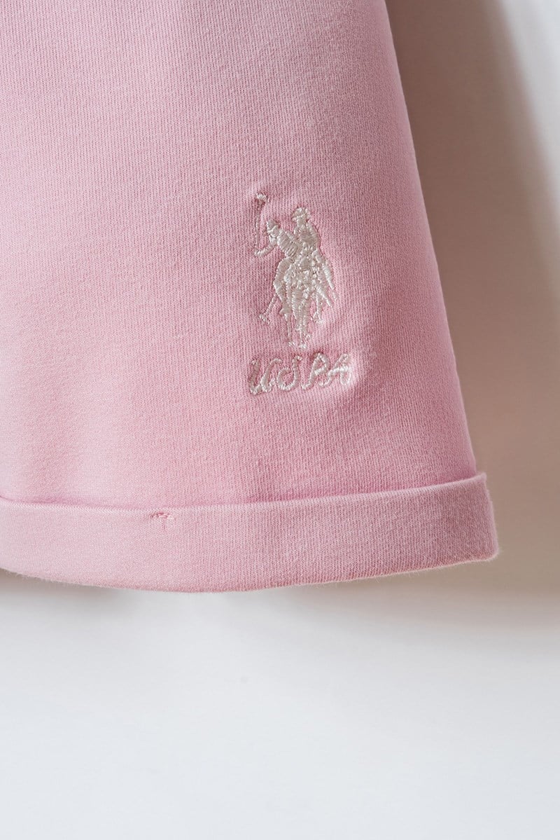 U.S. Polo Assn Kız Bebek 2 li Şort T-shirt Takım Pembe