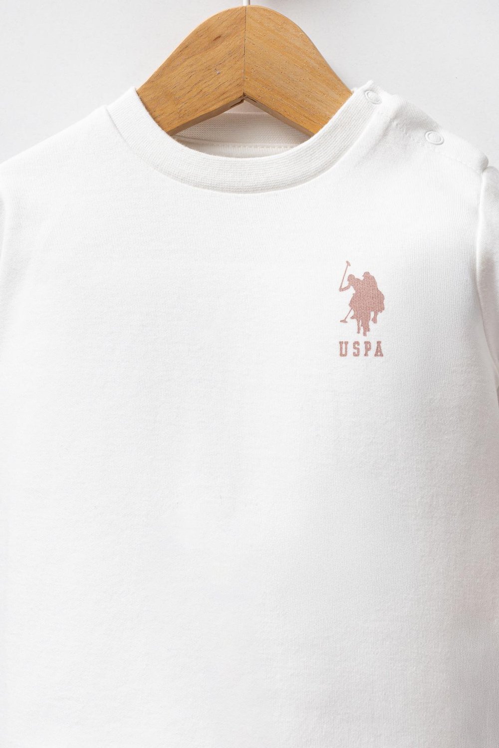 U.S. Polo Assn Kız Bebek 3lü Takım Pudra