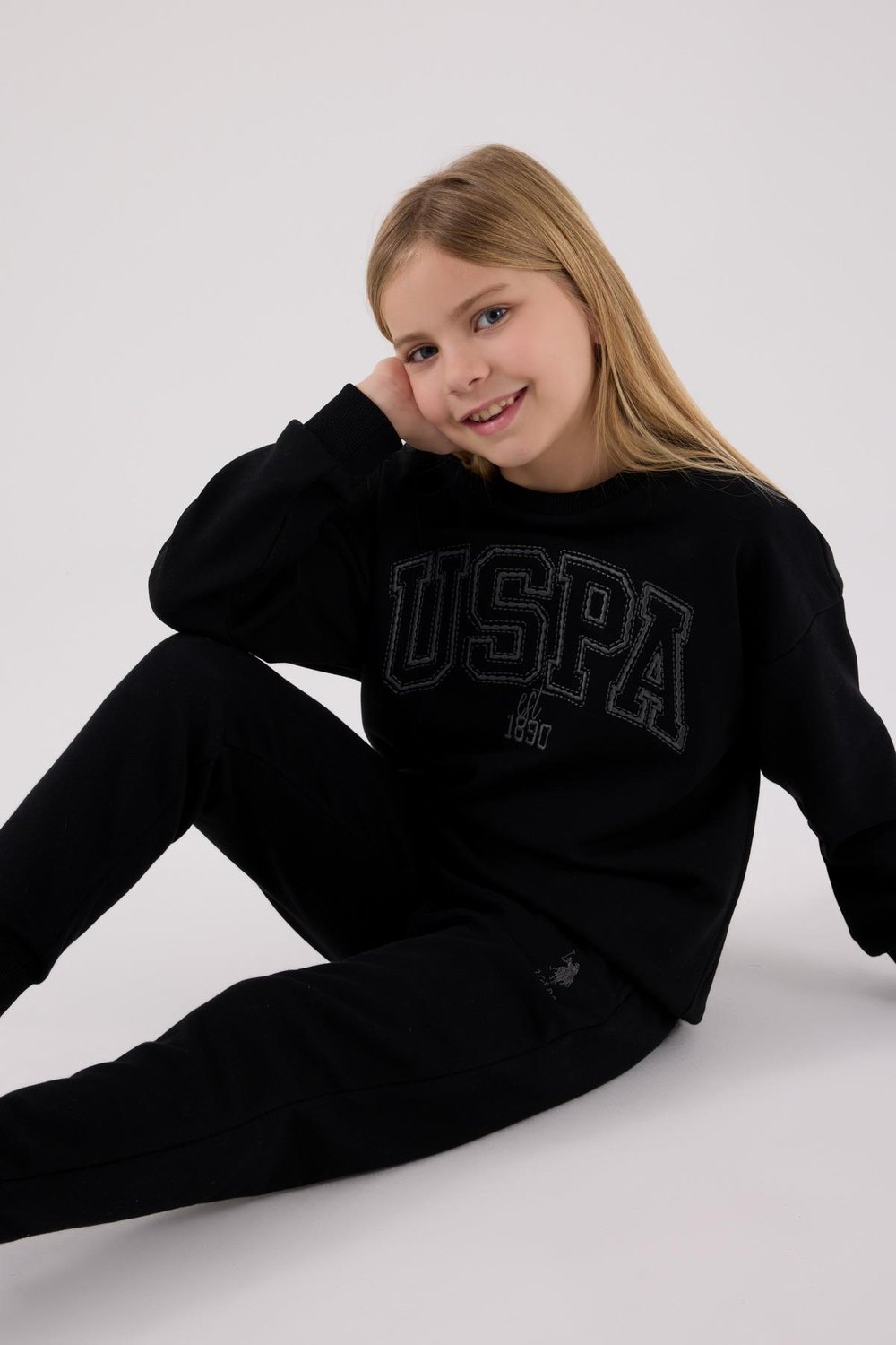 U.S. Polo Assn. Kız Çocuk Eşofman Takımı Siyah