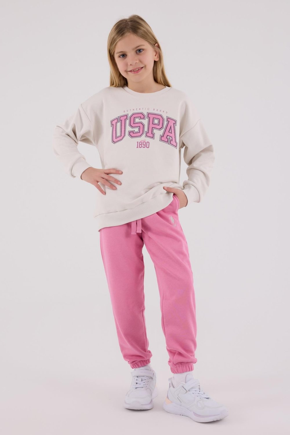 U.S. Polo Assn. Kız Çocuk Eşofman Takımı Taş